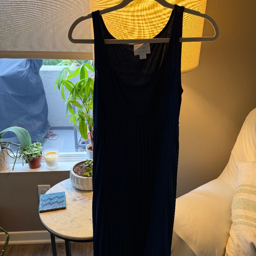Seraphine Luxe Maternity Dress (Blue) (Small) (Like New)